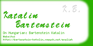 katalin bartenstein business card